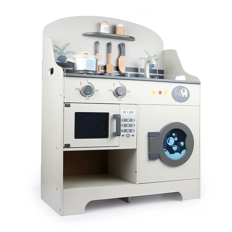2021 New Design Pretend Play toys High quality Wooden Kitchen toy wholesale