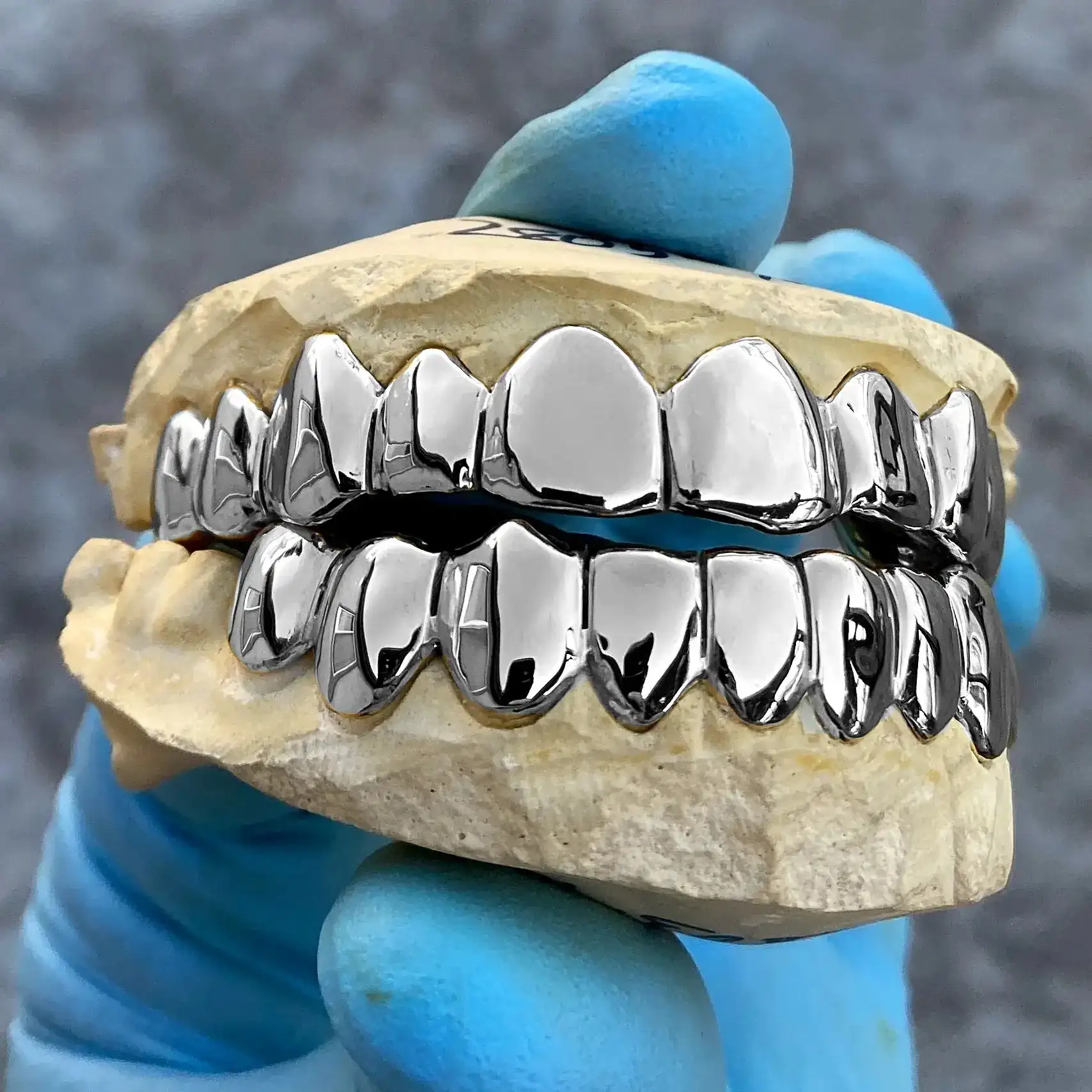 Real Solid 925 Sterling Silver No Stone Grillz Teeth Men 8 Top 8 Bottom Custom Hip Hop Grill Teeth Grillz