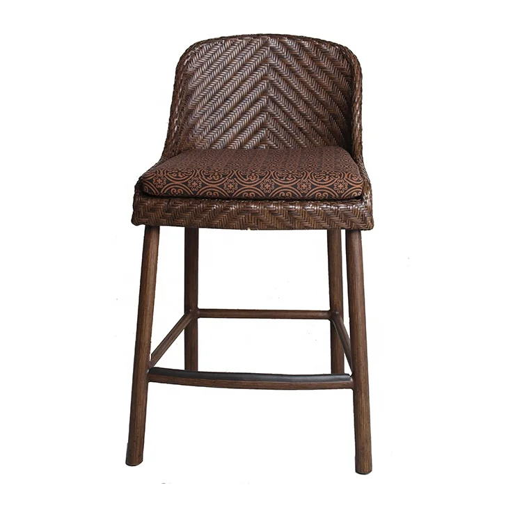 
Comfortable Water Proof PE-rattan Wicker Outdoor Bar Stool Chair 