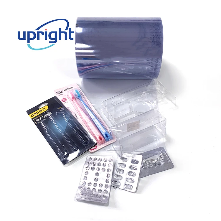Upright Transparent Materials Rigid Plastic Sheet Thermoforming Clear Pvc Sheet Roll For Packaging