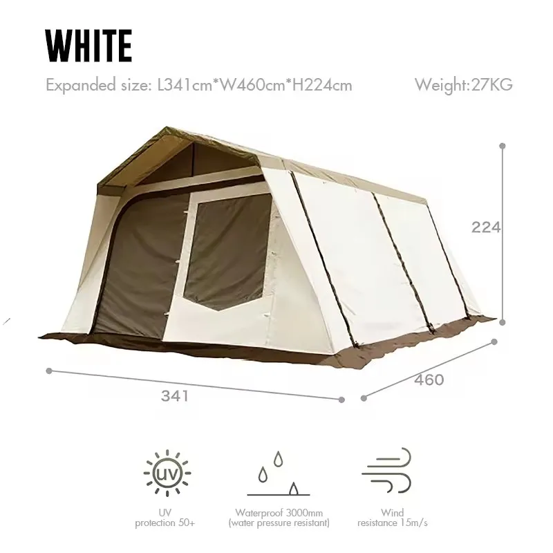 Factory Wholesale Outdoor Camping Family Tent, Custom Beach Folding Waterproof 6000MM Tent for 3-4 Person, High Quality