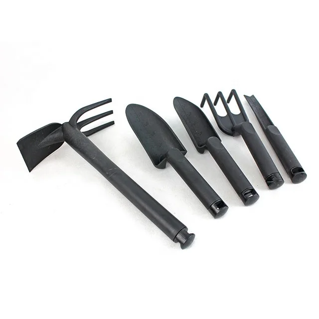 plastic PP nylon garden Jardin Garten jardim gardening trowel transplanter rake cultivator weeder fork hand tool kit set supply
