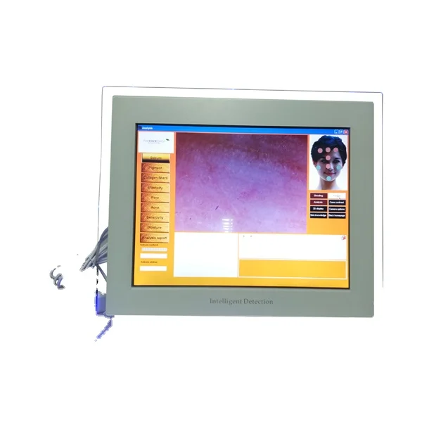 Portable sebum pigment collagen elasticity pore acne sensitivity moisture skin analyzer machine for beauty salon