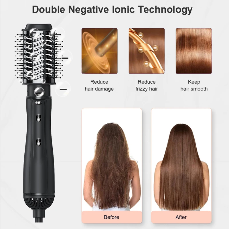 5 In 1 Curling Iron Detachable professional Multifunctional Electric Hot Air Brush Hair Styler Curling Irons rotating