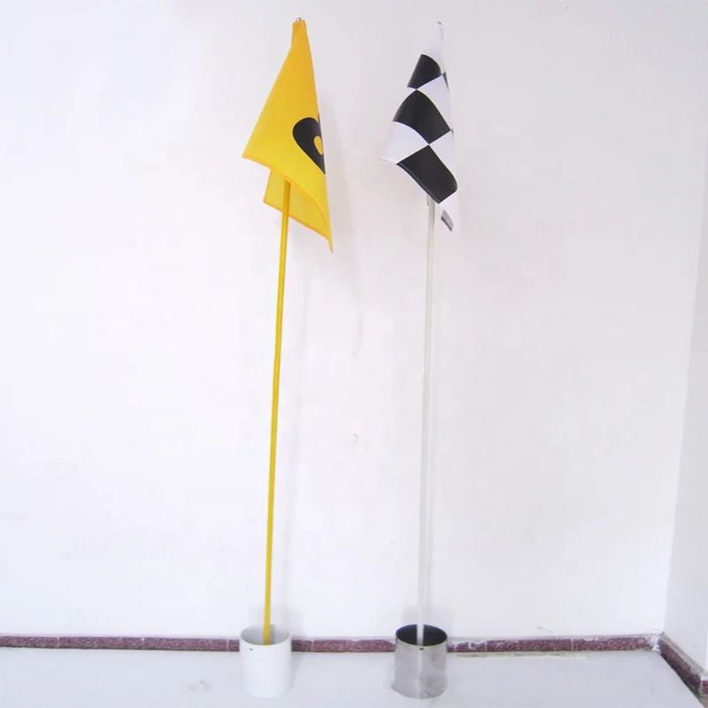 Customized Golf Putting Green Flag with Pole and Hole Cup Golf Flagsticks for Yard Practice Hole Cup with Flag