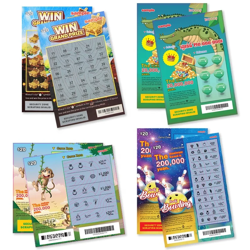 2024 Hot Sale Factory Oem Recyclable Scratch Off Tickets Printing custom lottery scratch off for winning