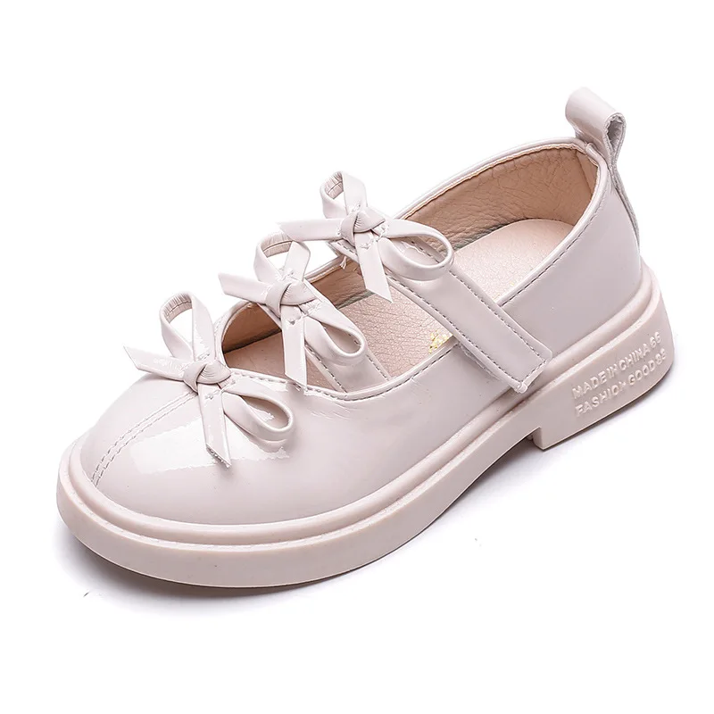 Новое поступление, модная дизайнерская Детская Классическая обувь с бантом, оптовая продажа кожаной обуви