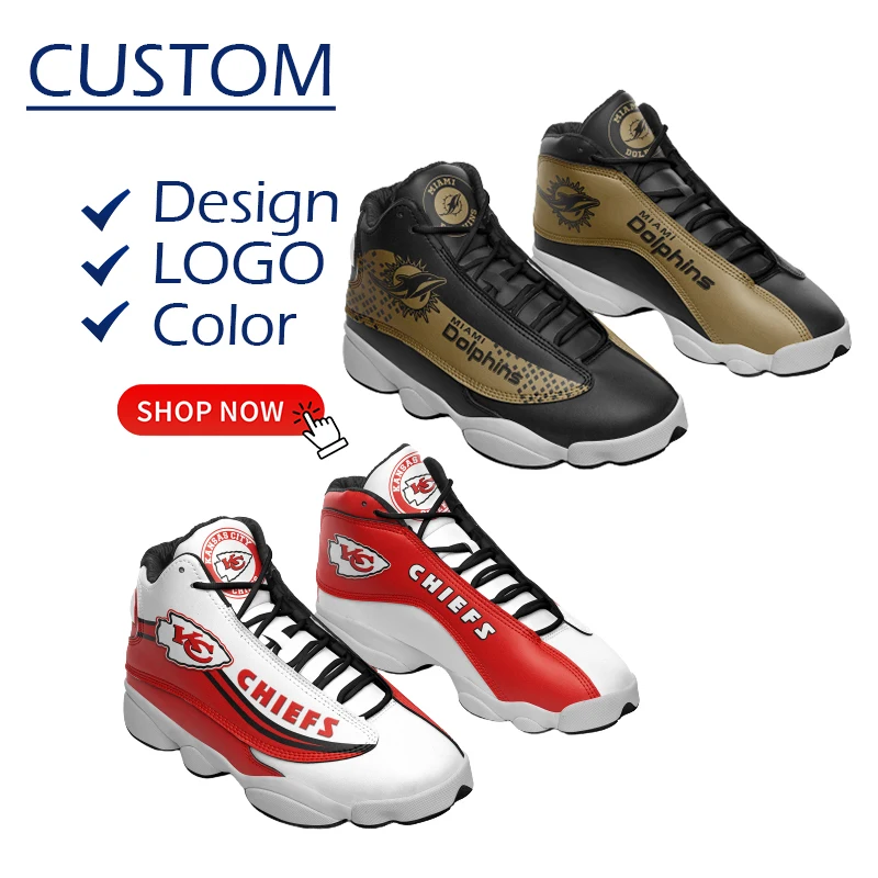 Miami University  Basketball Custom Logo with shoes Air Anime jordam Sneakers Custom AJ 13