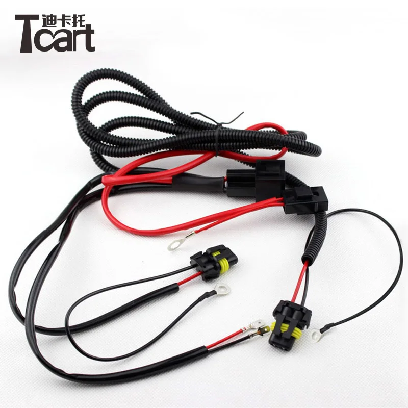 Tcart auto Light Accessories 12v 35w HID Xenon Headlight bulb 9005 9006 HID Power Relay Harness xenon lamp Auxiliary adapter