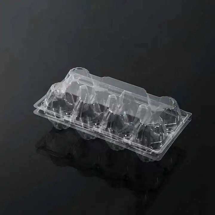 Custom 8 Eggs Disposable Plastic Tray Clear Blister Clamshell Box For Egg Packaging