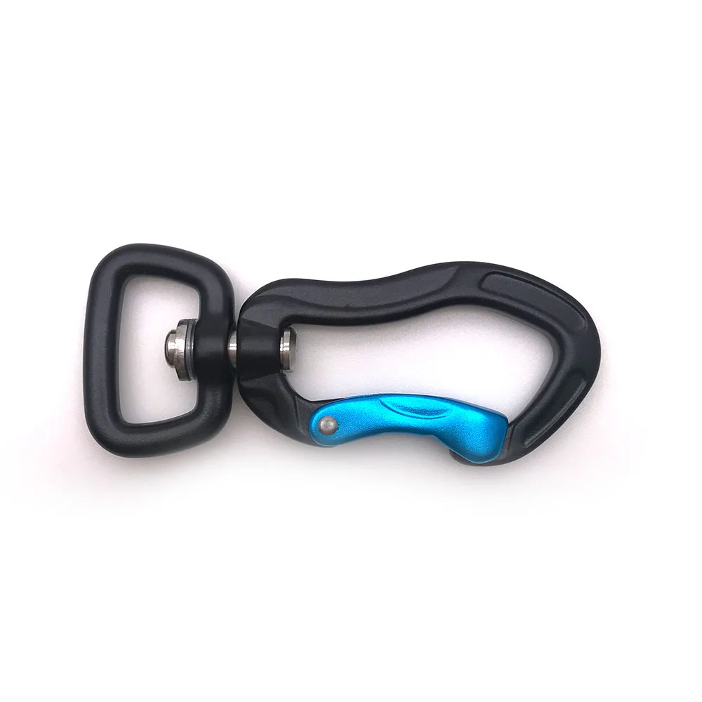 BT-A1350C Factory Custom Bulk Locking 7075 Klip Anodized Rotating Carabiner Hook Dog Leash Carabiner Snap Hook