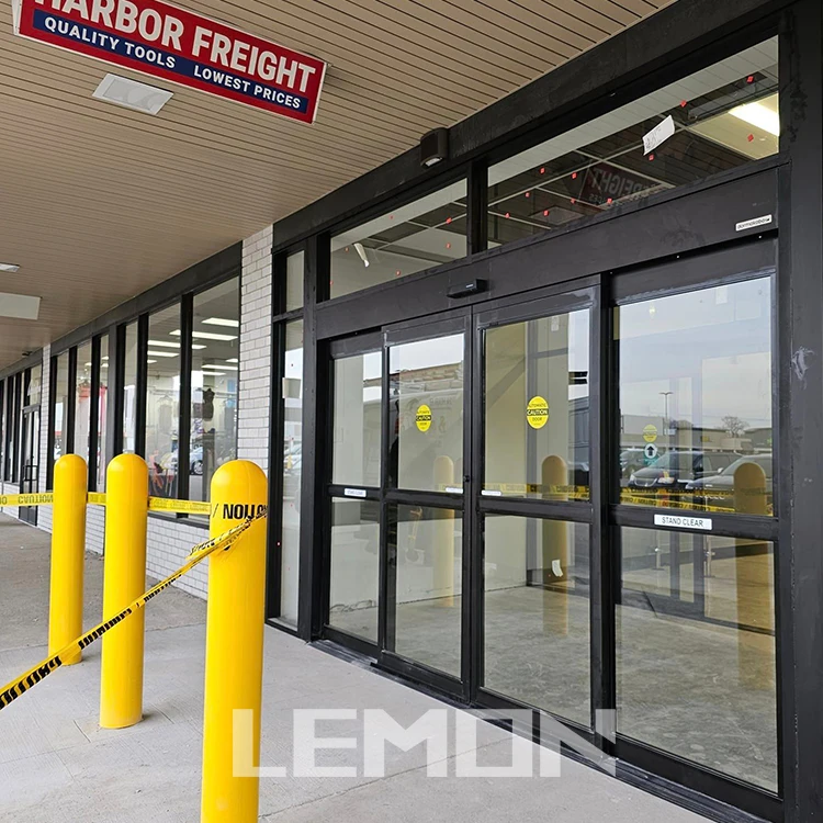 European Type Sensor Glass Door Operators Automatic Door Sliding With Motor Lock
