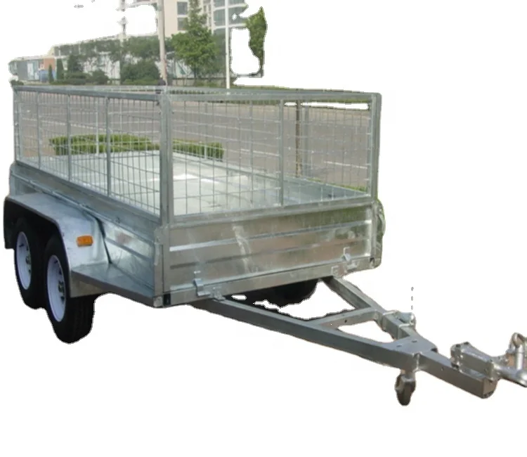 Wholesale buy Factory made High quality Galvanized Tandem Cage/Box trailer CT0080E-1
