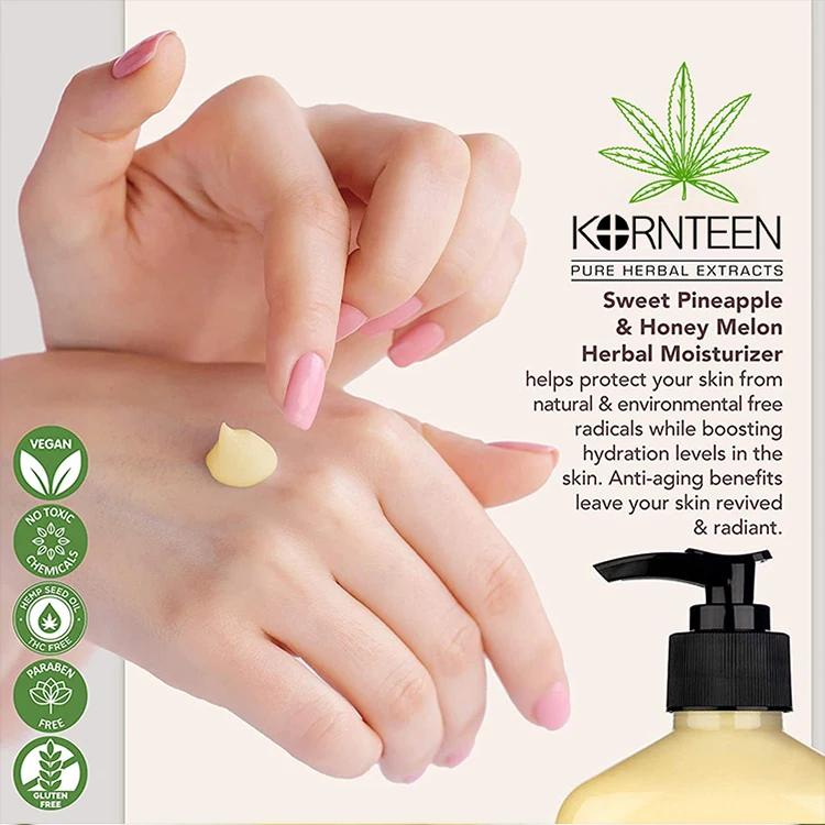 Hemp whitening body baby massage skin face beauty fair lotion lightening cream bath set body cream for skin care