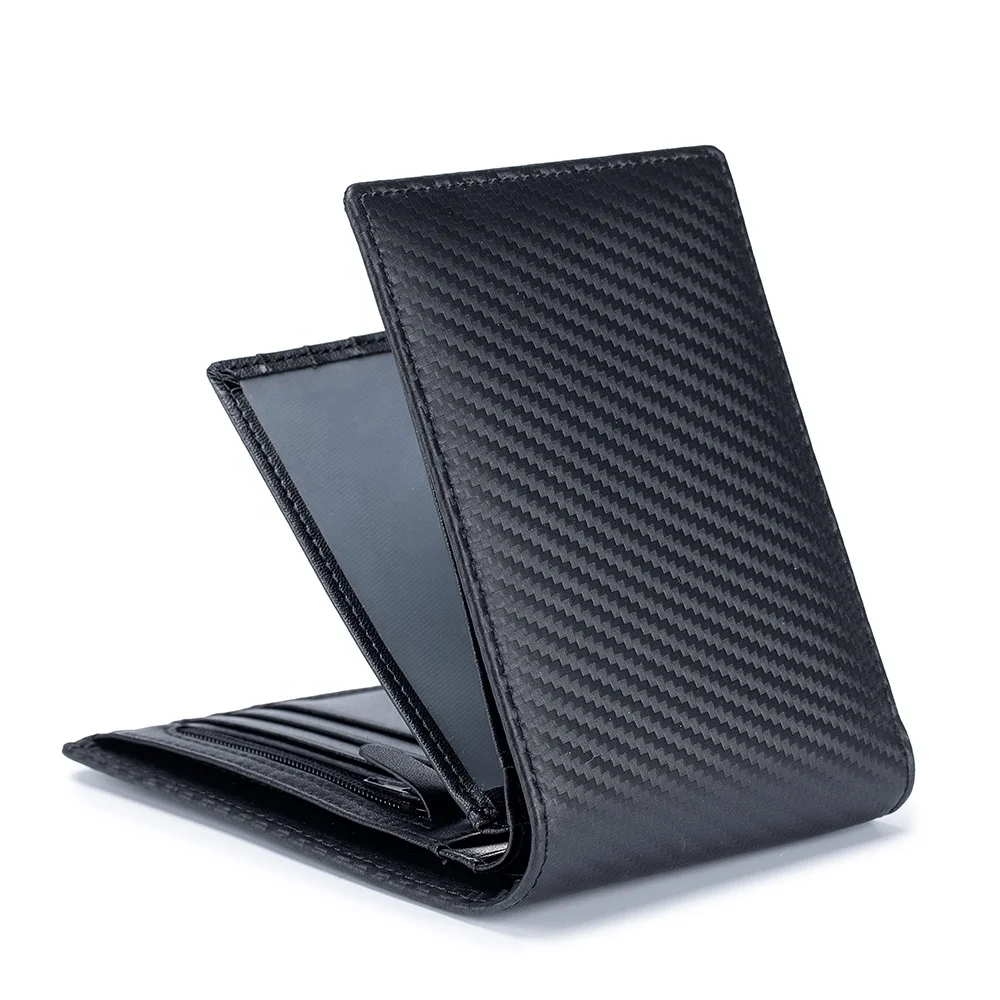 Кожаный короткий Мужской кошелек с RFID-блокировкой и логотипом на заказ