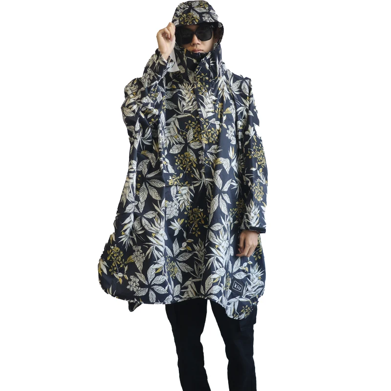 Outdoor Custom Single Person Scooter Rain Poncho Cape Jacket Raincoat Rainwear for Motorcycle electric Bike Riders