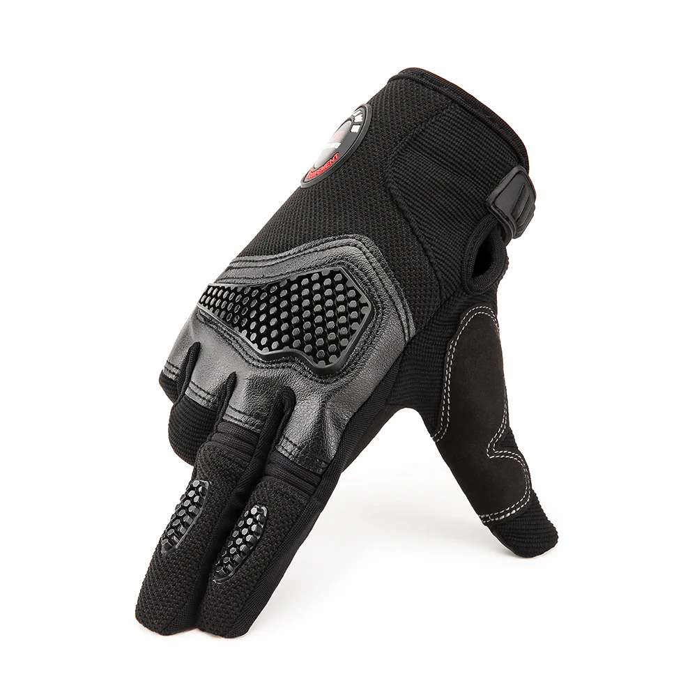 WOSAWE Motorcycle Gloves Touchscreen PU Leather Microfiber TPU Full Finger Gloves Protective Gear