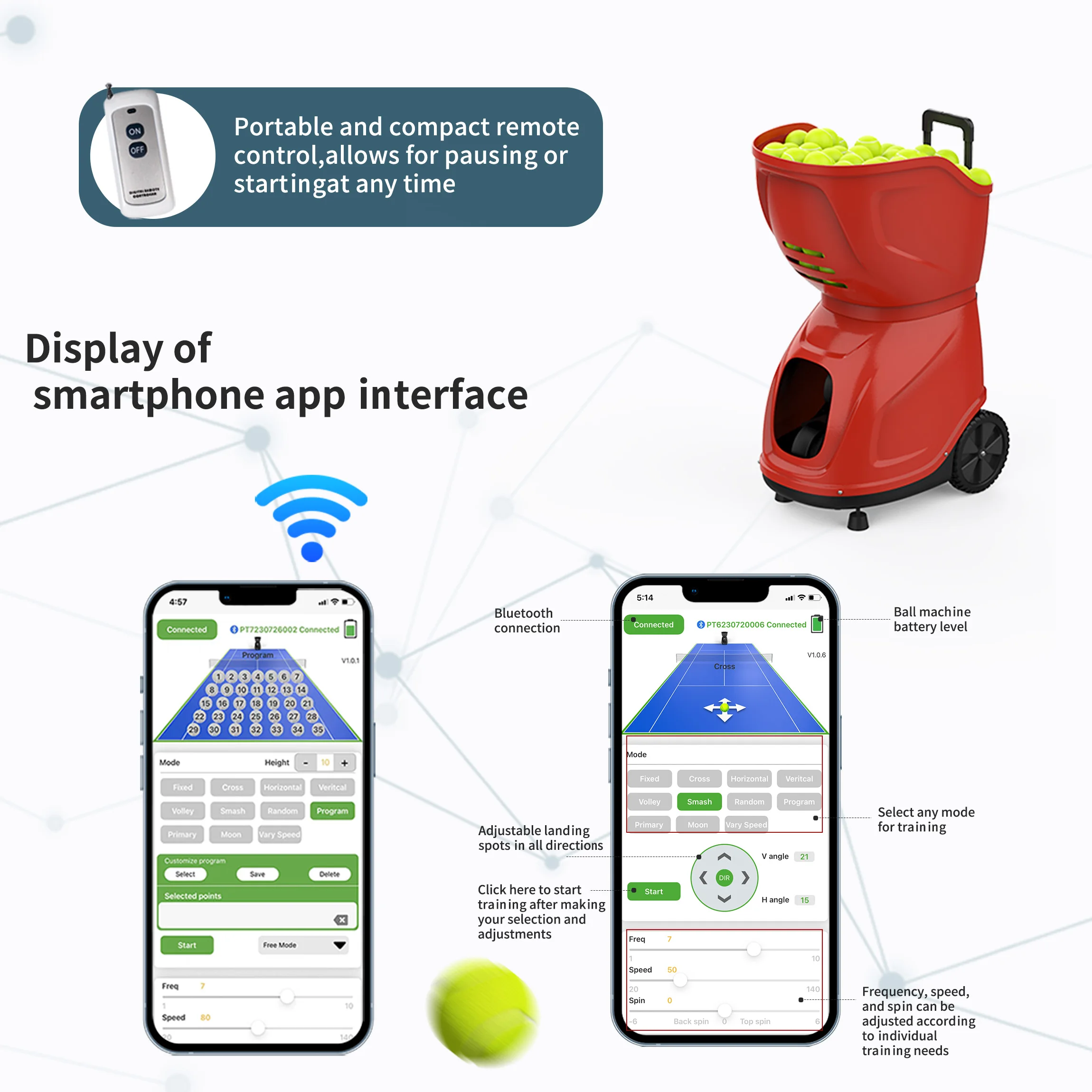 2024 Popular Portable SingleTrain Pedal Pickleball Ball Serving Trainer Automatic Launch 180Pcs Pickleball Machine for Outside