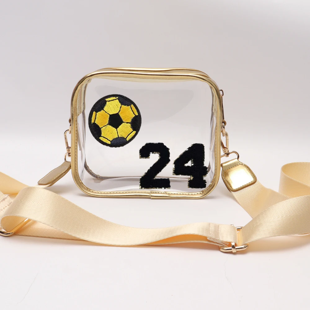 11 Color Gold Pvc Sling Bag Adjustable Strap Stadium Approved Crossbody Purse Work Sports Fanny Pack Waist Bag Clear Concert Bag