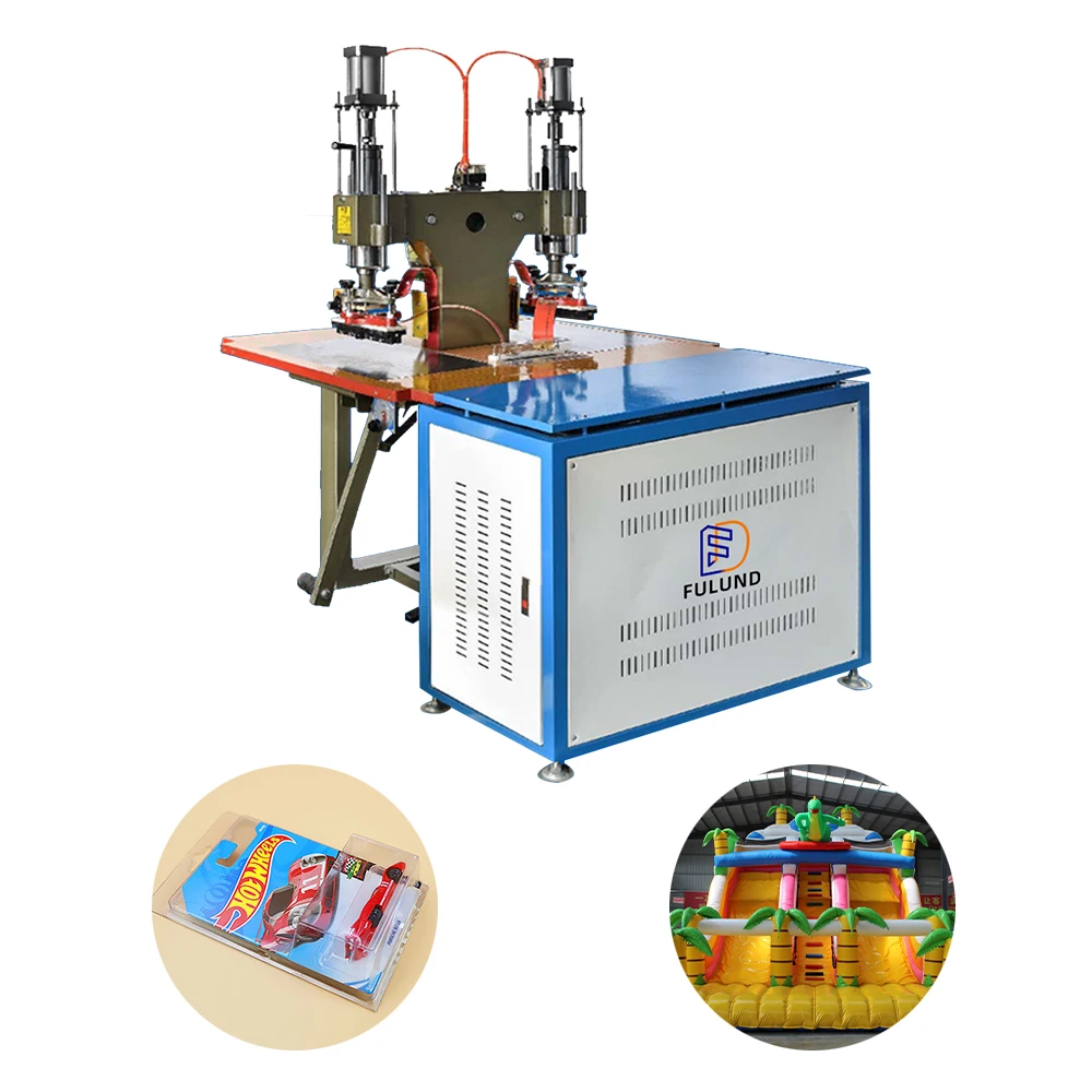 high frequency double heads HF welding leather embossing machine Double pneumatic high frequency machine