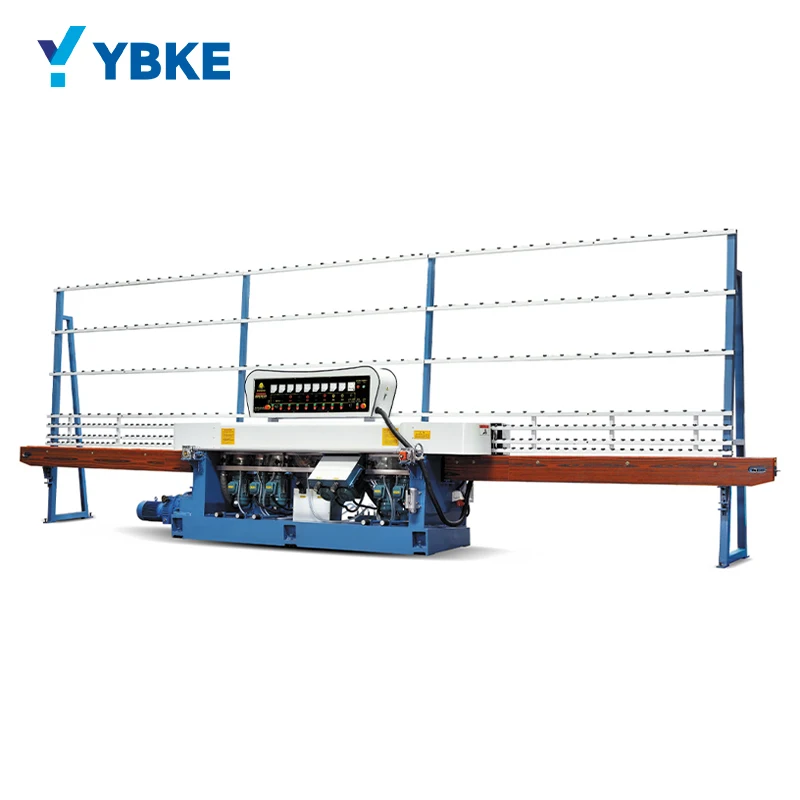 Automatic Flat Polishing Beveling Glass Edging Machine Construction Industries Core Components PLC Motor Manufacturing Plant Use