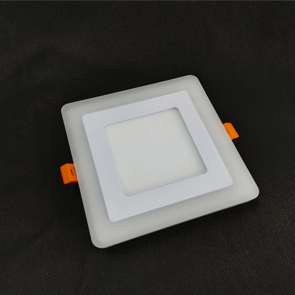 Factory direct sale long life power saving two-color square concealed downlight LED