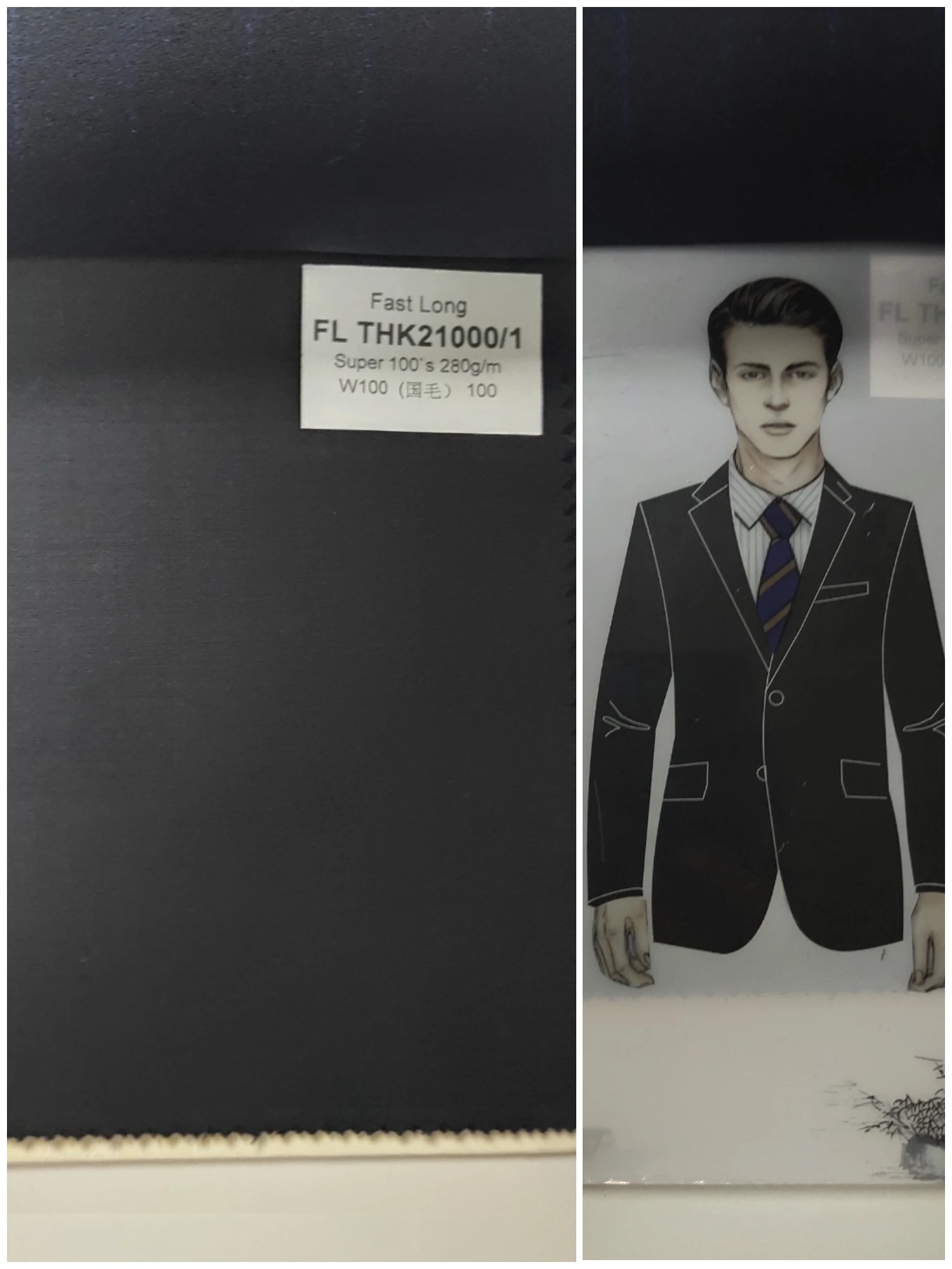 Good price FLTHK w100 280gsm men women fashion chinese wool new fashion trends suit fabric