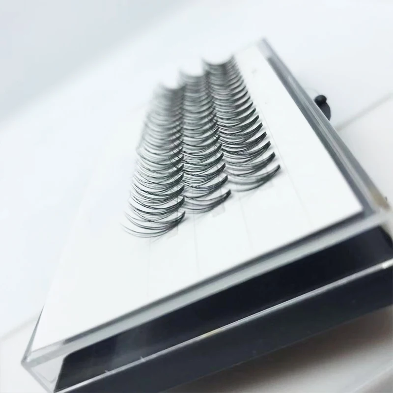 0.07mm Heat bonded 20D Cluster Lashes  Premade Volume Fan Lashes Private Label Eyelash Extension Eyelash Manufacturer