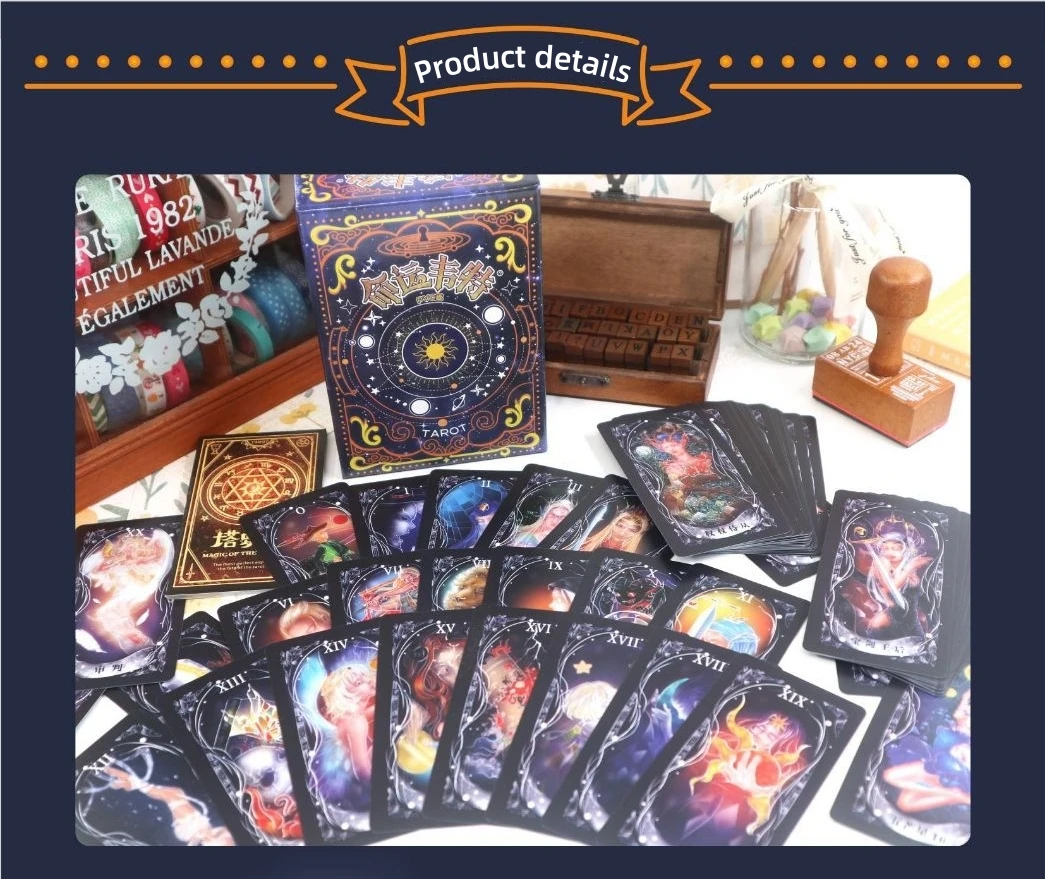 Tarot Cards with Guide Book 78 Classic Pvc Original tarot kartlar Deck jeux de Tarot Fortune Telling Game cards and oracles