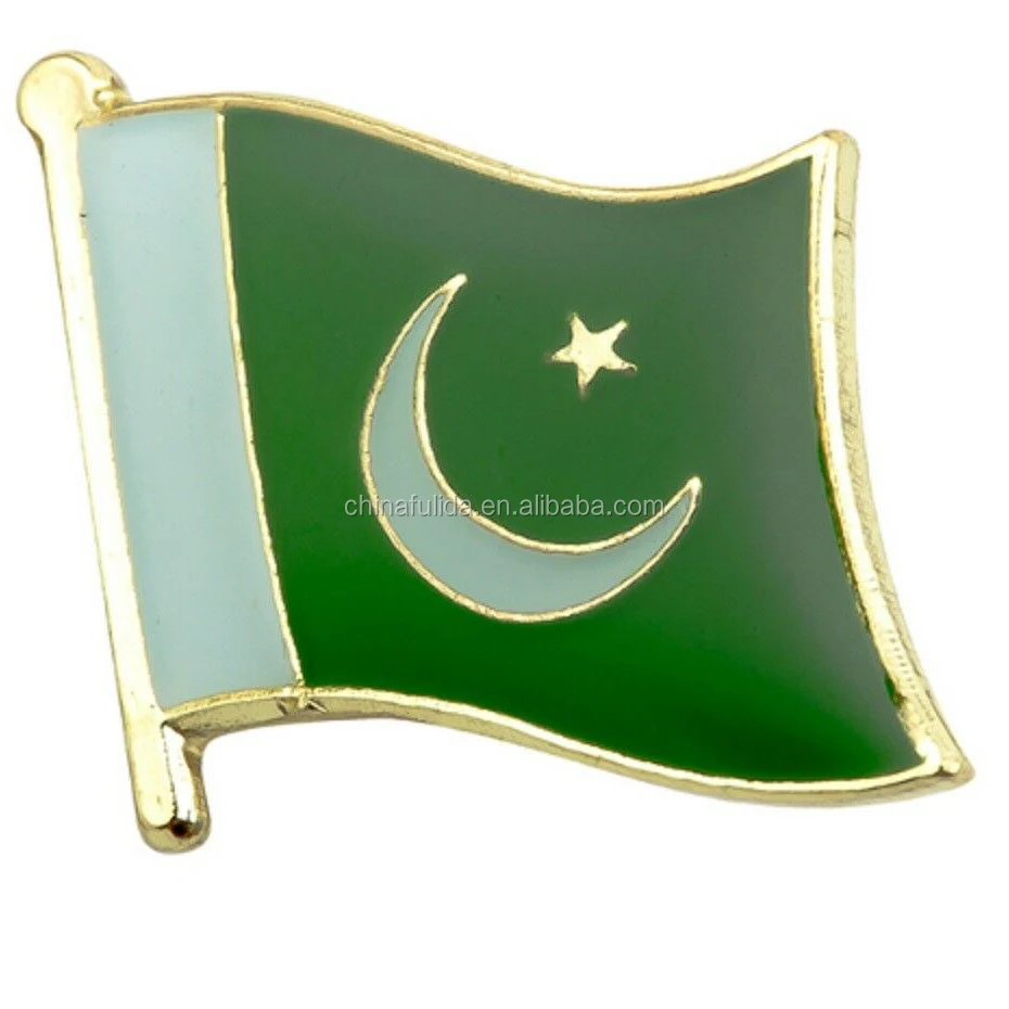 Custom Country Flag Metal Logo Badge