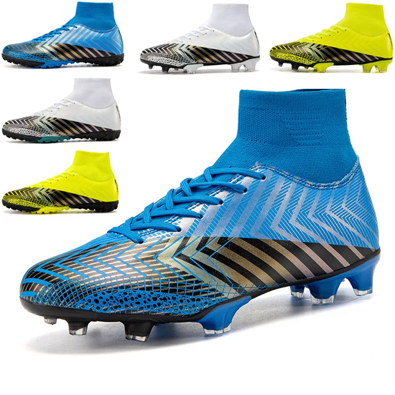High quality new ladies training shoes football shoes soccer boots for artificial grass high top