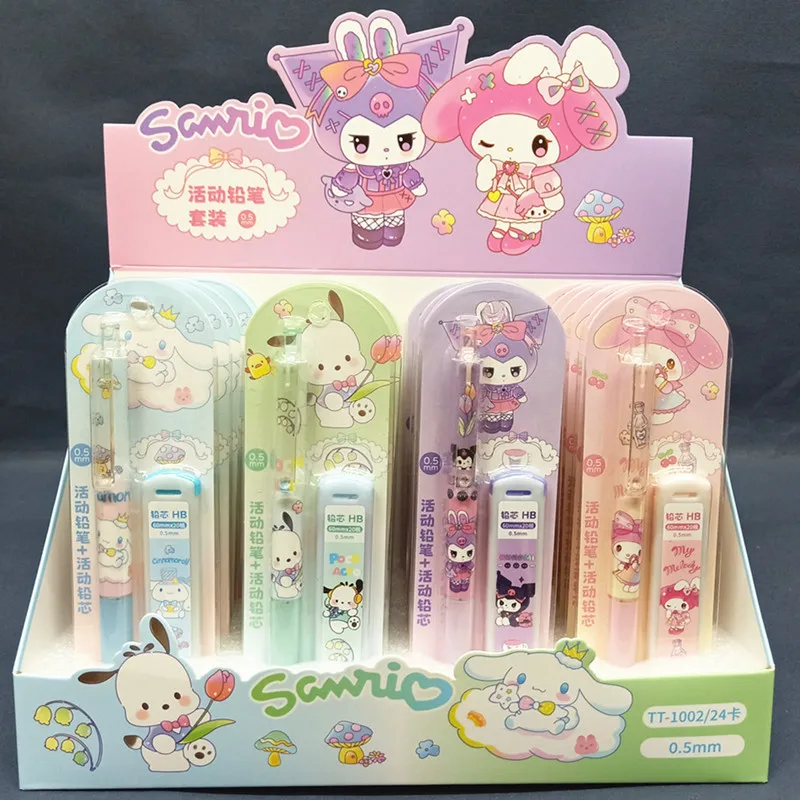 DHF596 2023 Sanrio механические карандаши моя мелодия Kuromi Cinnamoroll 0 5 мм автоматические