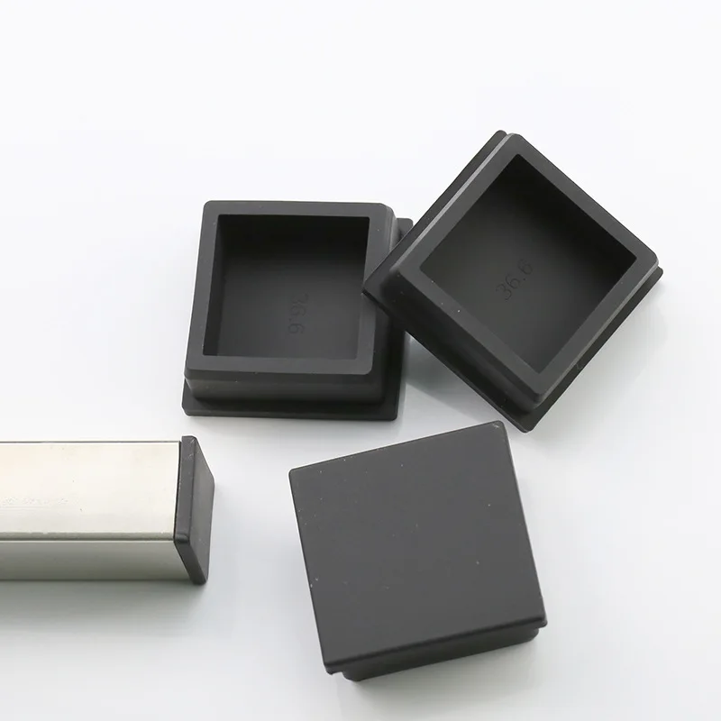Deson Silicone rubber square inner plug stainless outer plug sealing cap steel pipe internal plug desks and chairs