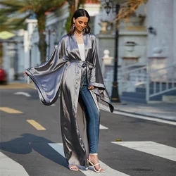2022 New Designs Kaftan Cardigan Islamic Clothing Fashion Front Open Kimono Arabic Style Dubai Muslim Abaya