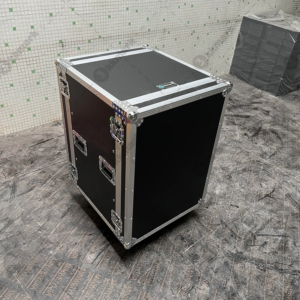 Custom Rack Mount Waterproof Flight Case 19 Inch Depth W-Casters Travel Shock Proof Slam Slide Shockmount Rack CaseCase