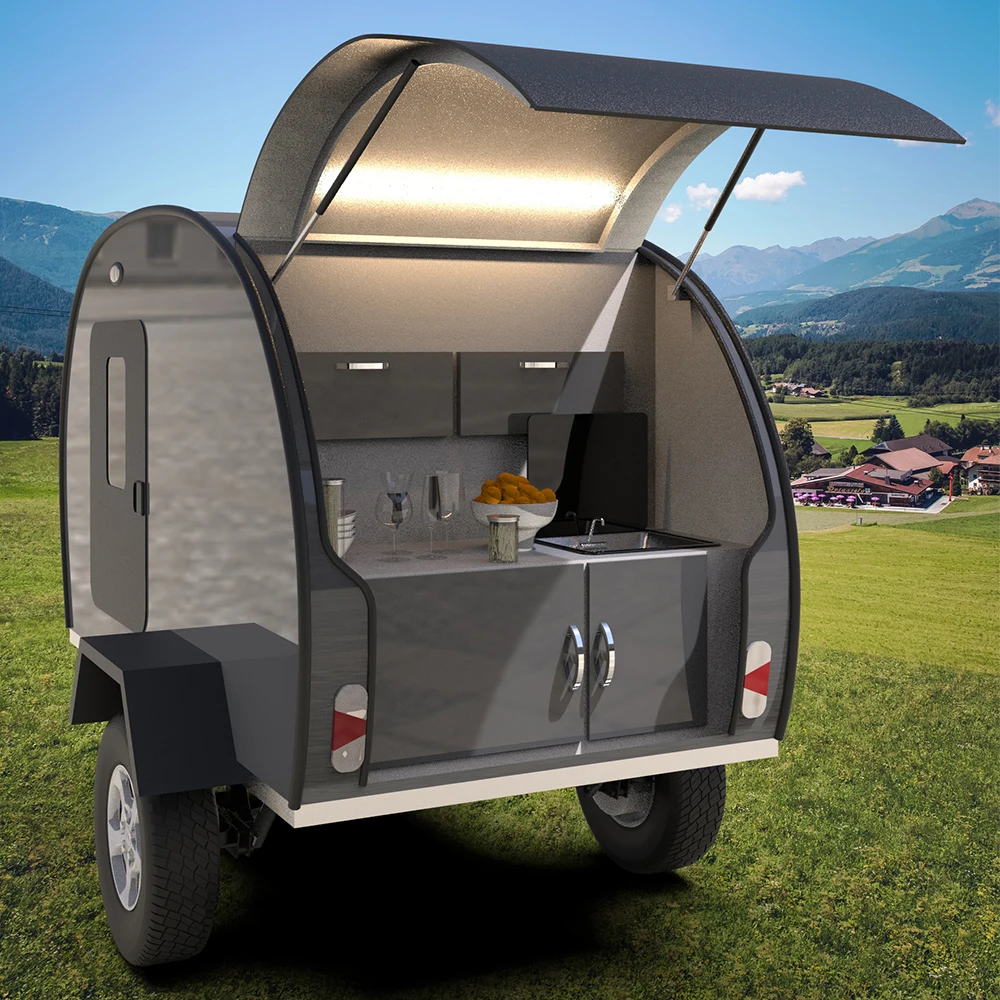 Mover Colorful Factory Off Road Camping Car Motorhome House Car Roulotte Teardrop Camper Trailer Travel Trailer Aluminum ALLROAD