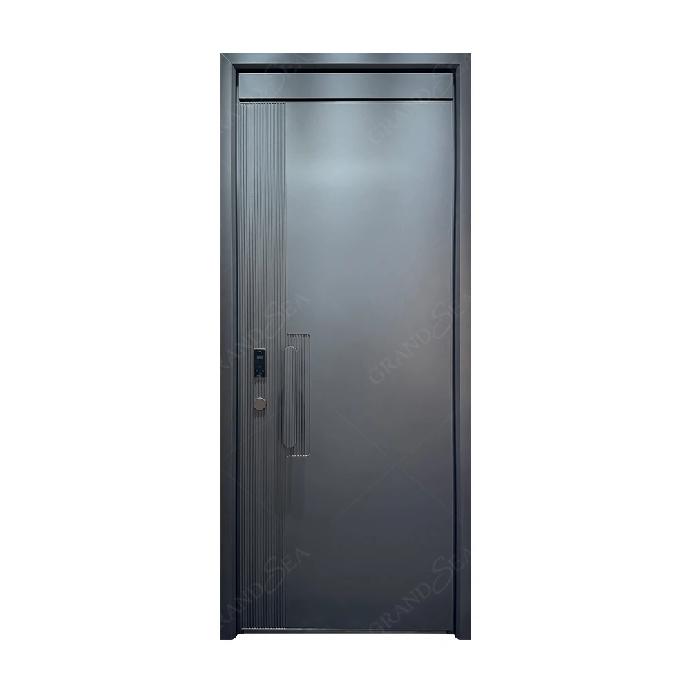 Hot Selling Aluminum Alloy Double Pivot Entrance Security Door External Casement Swing Entry for Sale