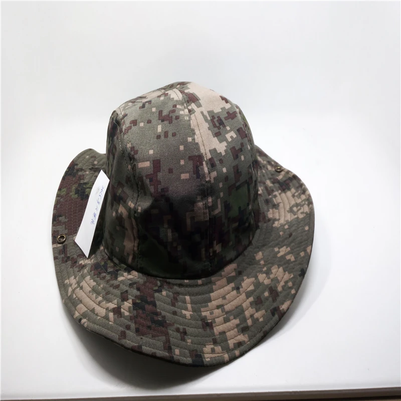 Custom Full Printed Camo Boonie Hat Fisherman Caps Wholesale Outdoor Quick Dry Wide Brim Hiking Bucket Hat
