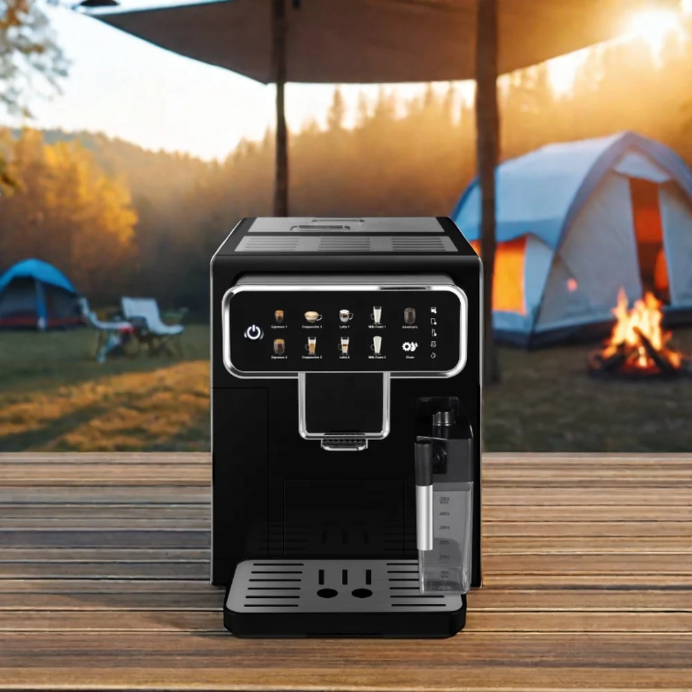 Electric Milk Frother Self cleaning One touch bean to cup Cappuccino Latte Home Office use Automatic Coffee Machine