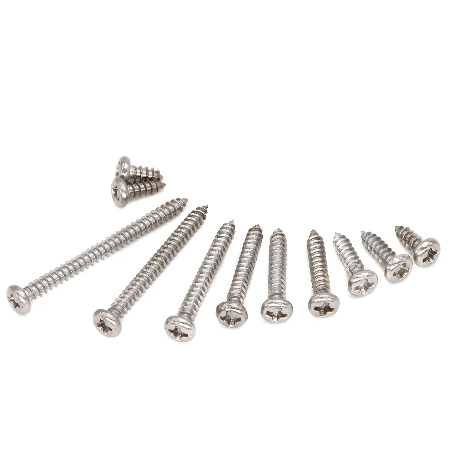 Hot Selling M3 M3.5 M4 M5 M6 Stainless Steel Cross Self Tapping Screws Steel 304 316 Pan Head Hardware Screw