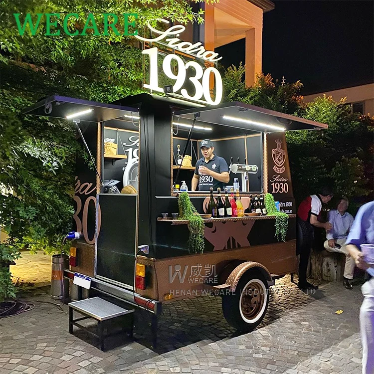 Wecare CE certified fast mobile food truck wedding trailer mobile bar for sale