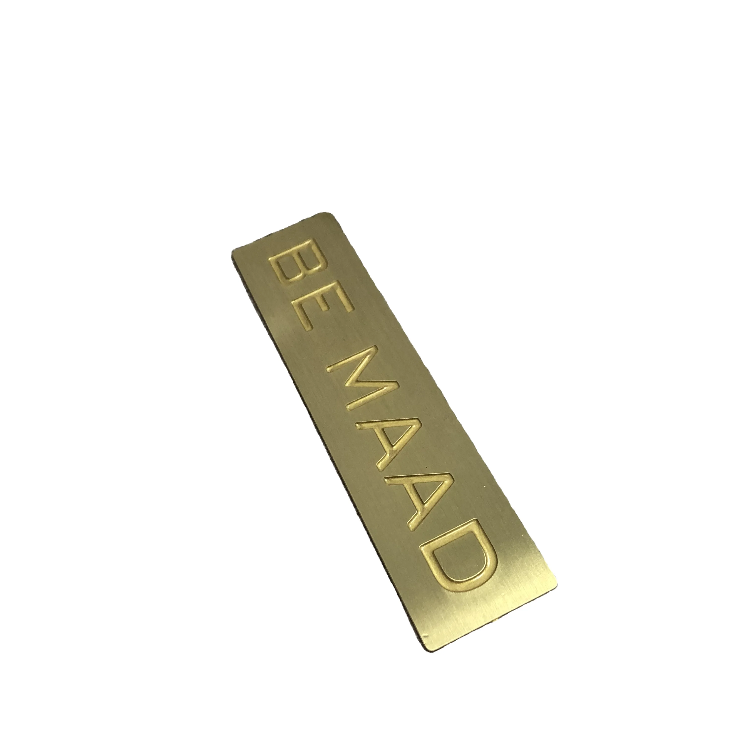 Factory hot selling custom round  etched copper engraved  metal brass logo tag  with holes