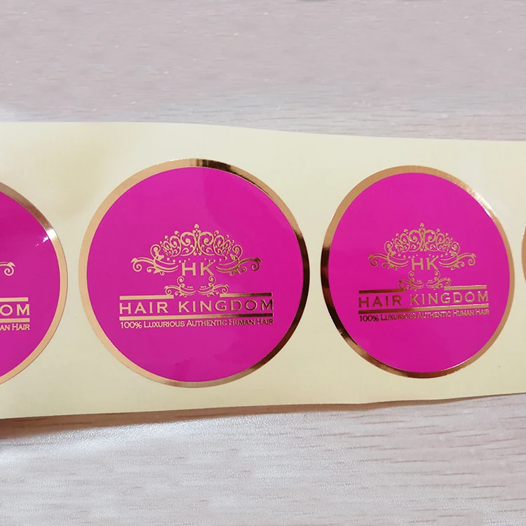
Custom circle gold foil printing company logo adhesive sticker label  (62361372227)