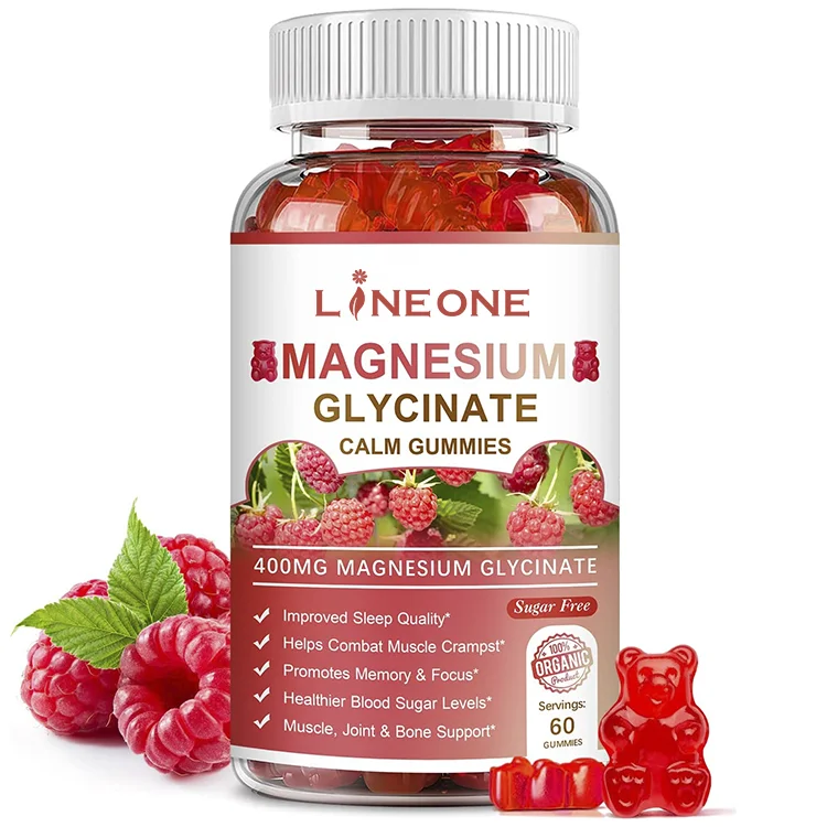 Healthife OEM Magnesium Glycinate Calm Gummies  Calcium magnesium sodium vitamin gummies  vitamin B6 manufacturing suger free