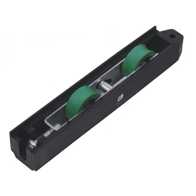 Window and Door Heavy Duty Metal Double Bearings Plastic Sliding Roller with Iron Bracket  (ML-DD005)