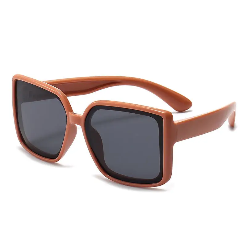 Hot Selling Girls Boys Big Frame Sunglasses Designer Customize Polarized Square Oversized Kids Sunglasses