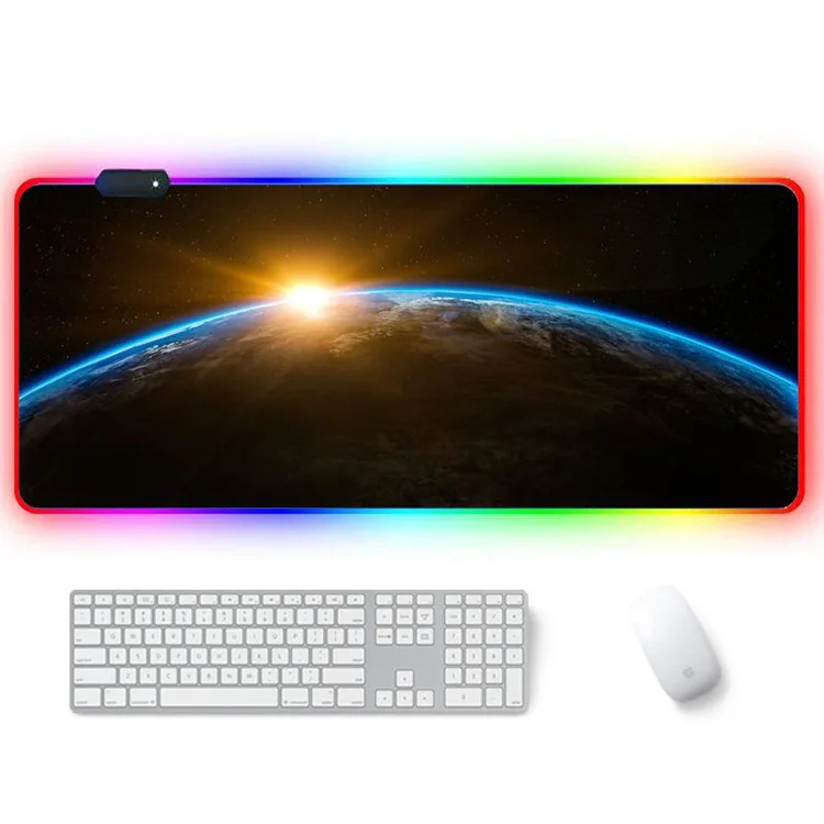 
Large Gaming Custom Mouse Pad LED RGB Soft Non-Slip Rubber Base Mouse Mat Laptop Computer PC Games Mousepad XXL For Keyboard 