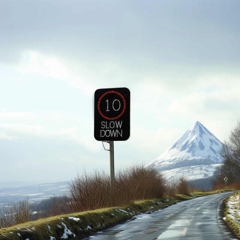 Display Device Enforcement Doppler Speedometer Signs Activates Radar Speed Feedback Sign