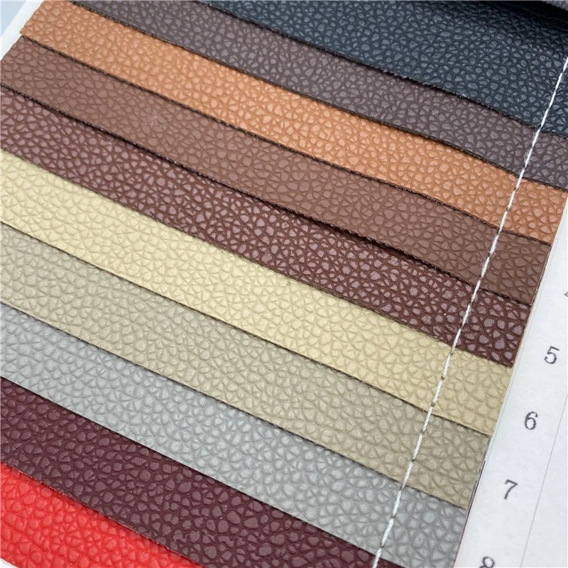 wholesale stock 0.7mm automotive PVC faux leather fake leather supplier pvc artificial leather for car interiors car seat sofa