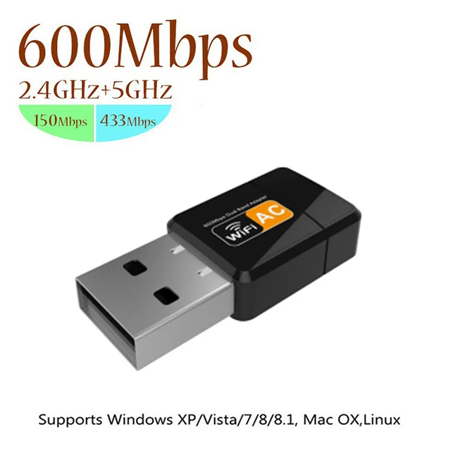 Realtek 8811 600M USB беспроводной Wi-Fi адаптер 2 4 ГГц 5 двухдиапазонный ключ-драйвер беспроводная сетевая карта AC600